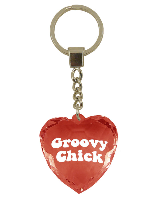Diamond Cut Heart Keyrings - 30 designs - Family and Friends