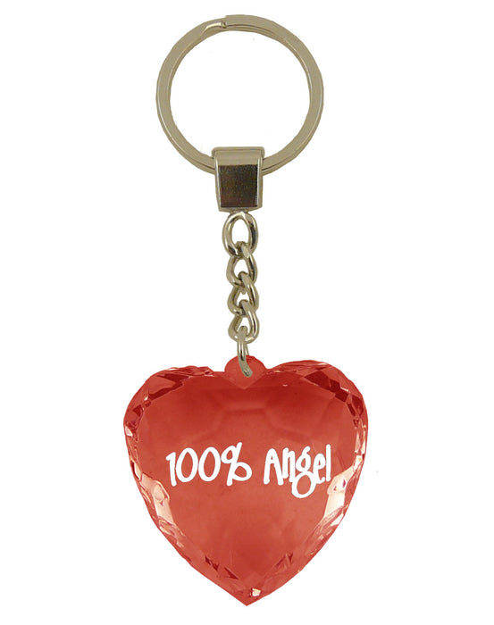 Diamond Cut Heart Keyrings - 30 designs - Family and Friends