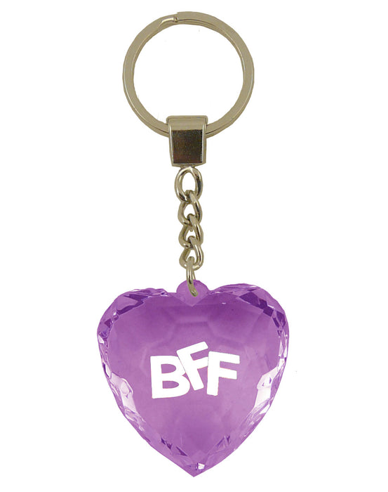 Diamond Cut Heart Keyrings - 30 designs - Family and Friends