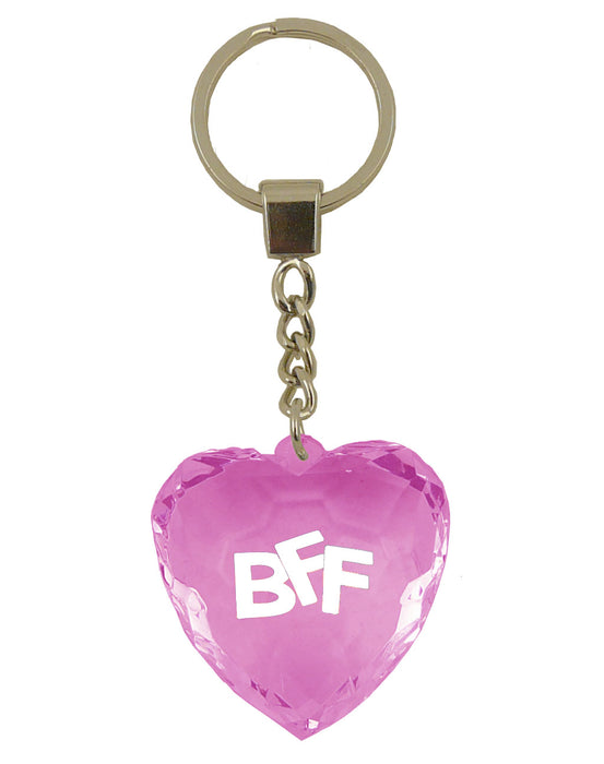 Diamond Cut Heart Keyrings - 30 designs - Family and Friends