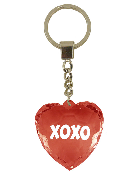 Diamond Cut Heart Keyrings - 30 designs - Family and Friends