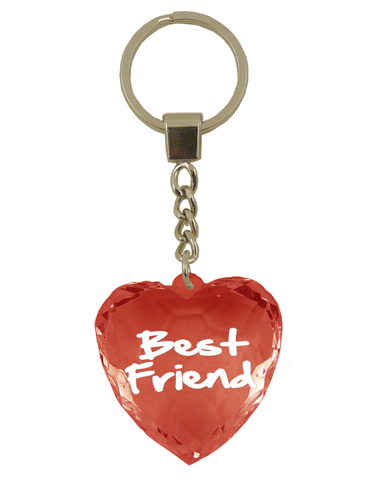 Diamond Cut Heart Keyrings - 30 designs - Family and Friends