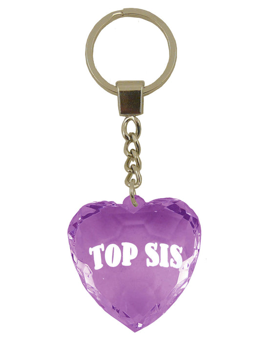 Diamond Cut Heart Keyrings - 30 designs - Family and Friends