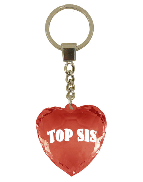 Diamond Cut Heart Keyrings - 30 designs - Family and Friends