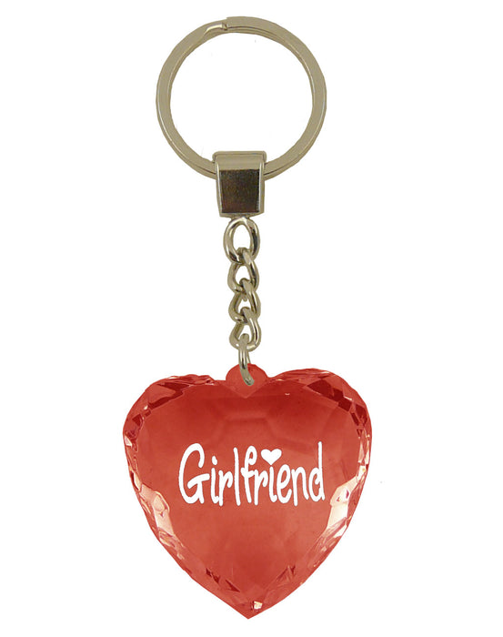 Diamond Cut Heart Keyrings - 30 designs - Family and Friends