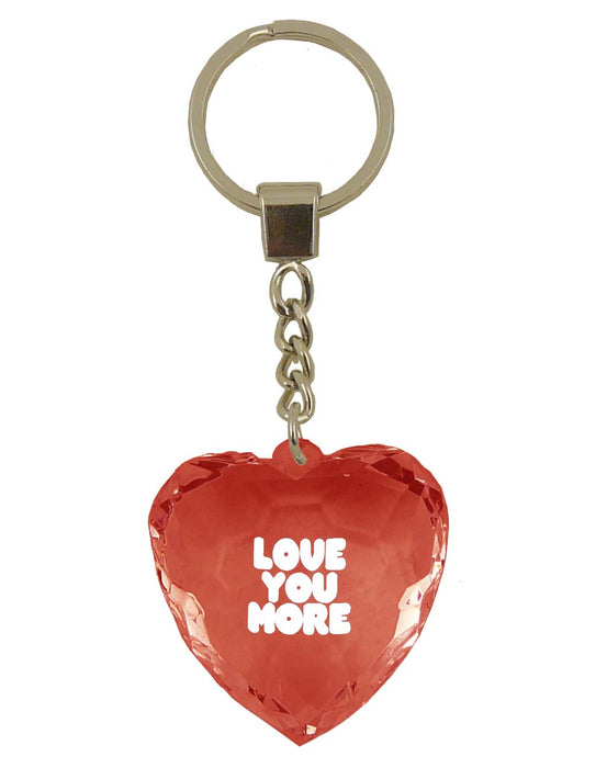 Diamond Cut Heart Keyrings - 30 designs - Family and Friends