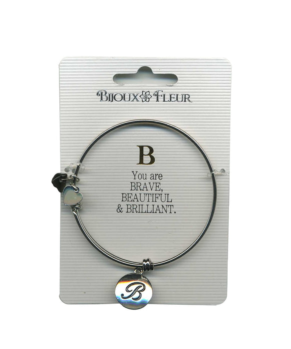 Initial B Bijoux Fleur Bangle