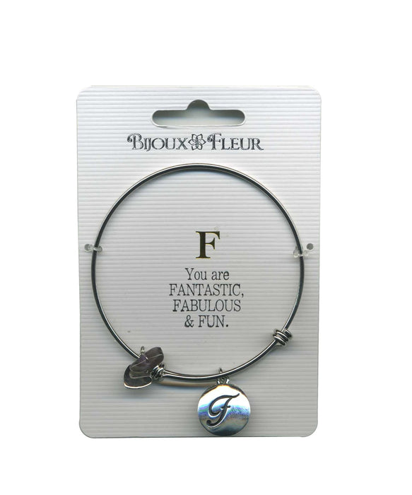 Initial F Bijoux Fleur Bangle