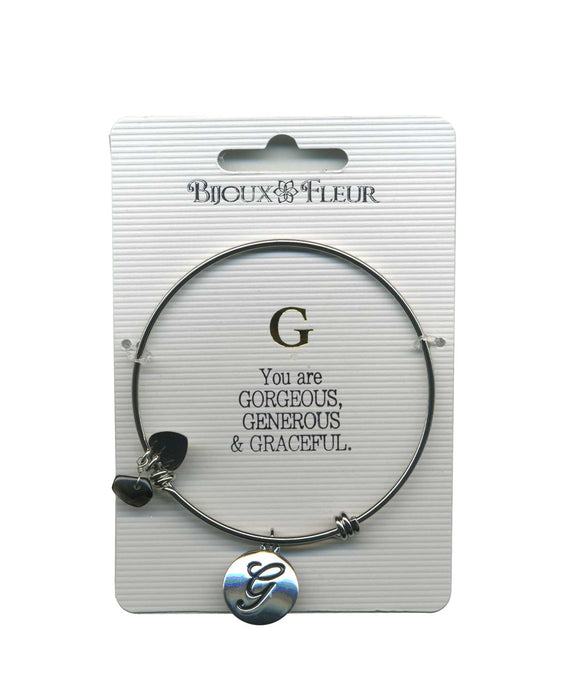 Initial G Bijoux Fleur Bangle