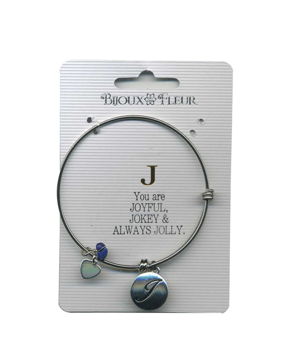 Initial J Bijoux Fleur Bangle