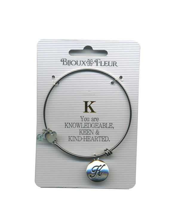 Initial K Bijoux Fleur Bangle