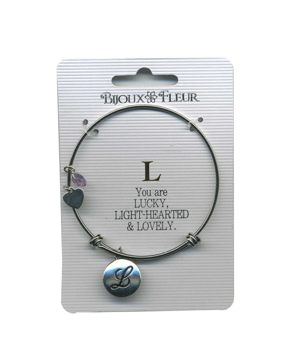 Initial L Bijoux Fleur Bangle