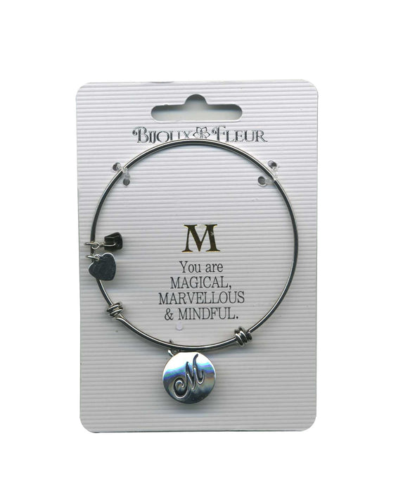 Initial M Bijoux Fleur Bangle