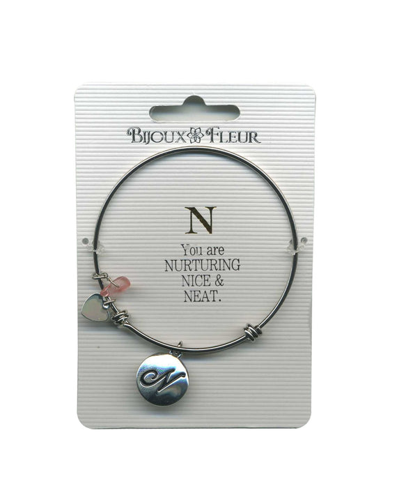 Initial N Bijoux Fleur Bangle