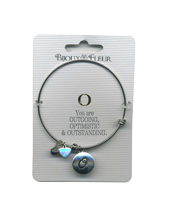 Initial O Bijoux Fleur Bangle