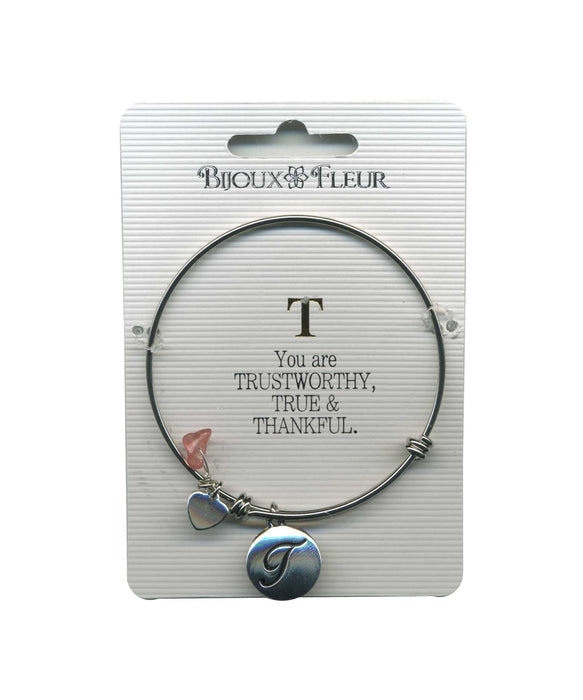 Initial T Bijoux Fleur Bangle