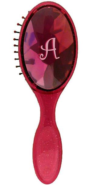 BJH005 Girls Bejewelled Hairbrush - Letter A
