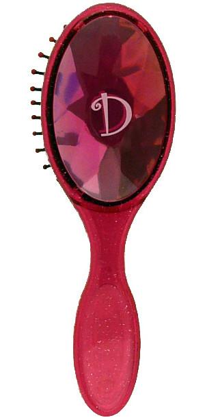 BJH024 Girls Bejewelled Hairbrush - Letter D