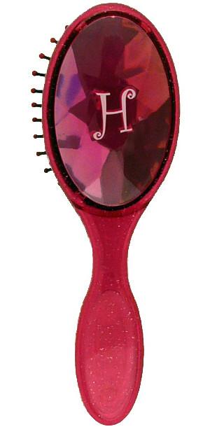 BJH037 Girls Bejewelled Hairbrush - Letter H