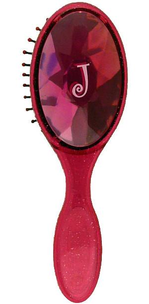 BJH049 Girls Bejewelled Hairbrush - Letter J