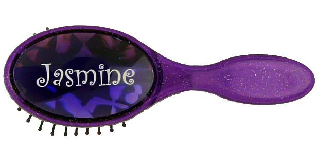 BJH051 Girls Bejewelled Hairbrush - Jasmine