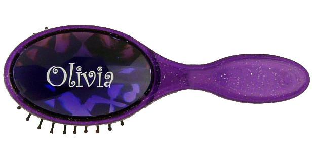 BJH075 Girls Bejewelled Hairbrush - Olivia