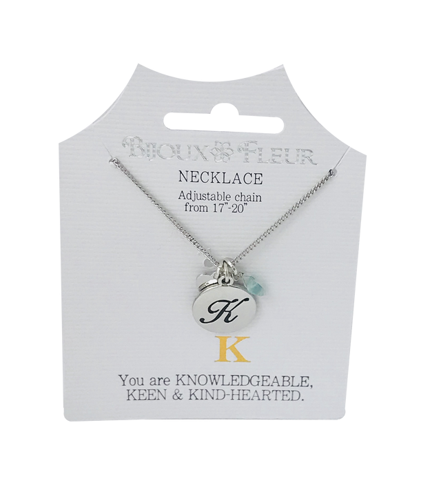 Initial K Bijoux Fleur Necklace