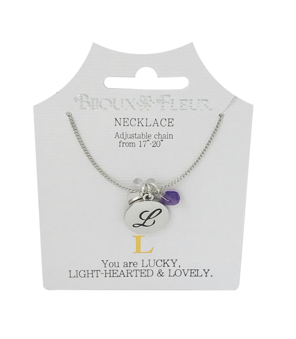 Initial L Bijoux Fleur Necklace