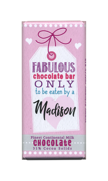 Milk Chocolate Bar - Girls Names