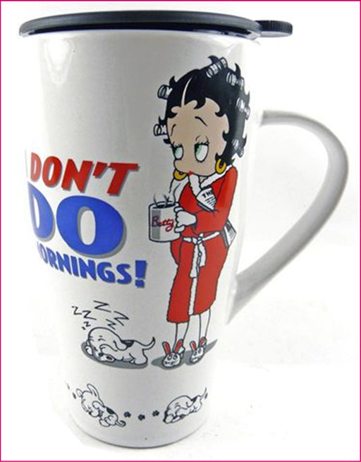 Betty Boop Travel Mug - I Don't Do Mornings