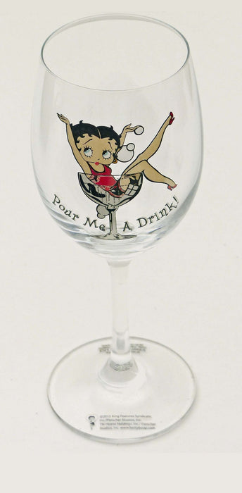 Betty Boop Wine Glass