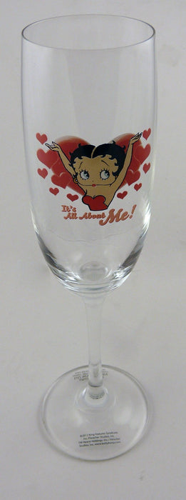 BP2136 Betty Boop Flute Wine Glass - All About Me 