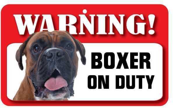 DS012 Boxer Pet Sign
