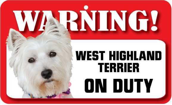 DS079 West Highland Terrier Pet Sign