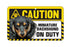 Dachsund Long  Haired Caution Sign