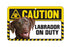 Labrador Brown Caution Sign
