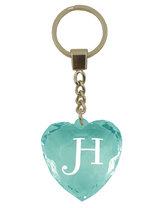 Diamond Heart Keyrings - Names and Letters G-L
