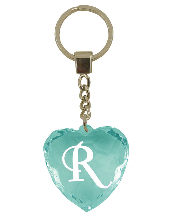 Diamond Heart Keyrings - Names and Letters M-Z