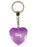 Daisy Diamond Heart Keyring - Purple