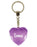 Emma Diamond Heart Keyring - Purple