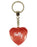 Holly Diamond Heart Keyring - Red