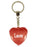 Laura Diamond Heart Keyring - Red