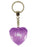 Libby Diamond Heart Keyring - Purple