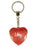 Libby Diamond Heart Keyring - Red