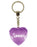 Summer Diamond Heart Keyring - Purple