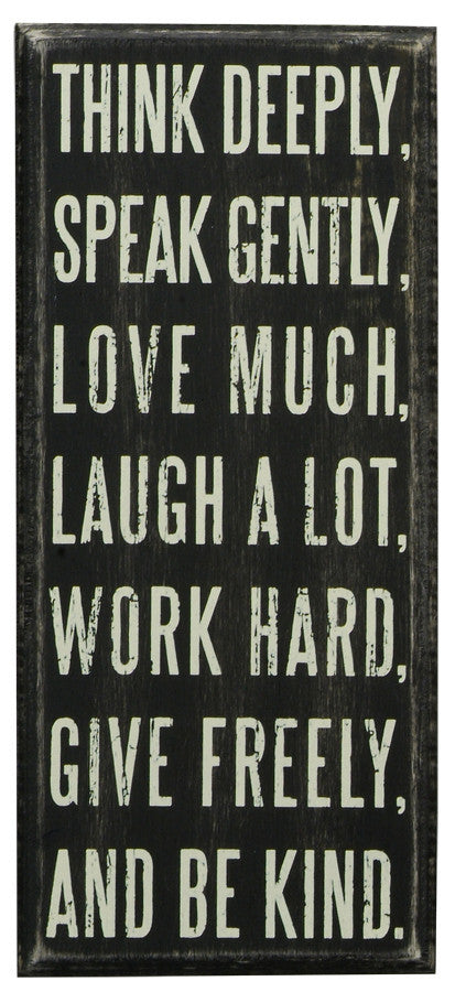 PK061 Primitives Box Sign - Think Deeply