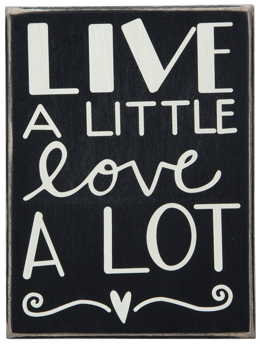 Primitives Hanging Box Sign - Live A Little Love A Lot