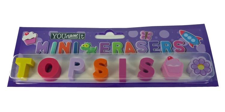 Childrens Mini Erasers - Top Sis