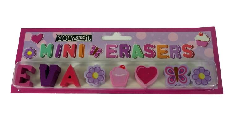 Childrens Mini Erasers - Eva