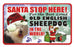 PSS052 Santa Stop Here Sign - Parson Russell Terrier